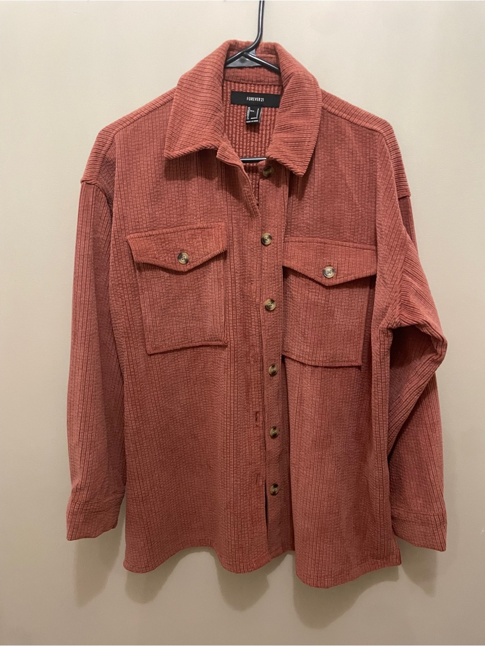 Button Front Shirt Jacket